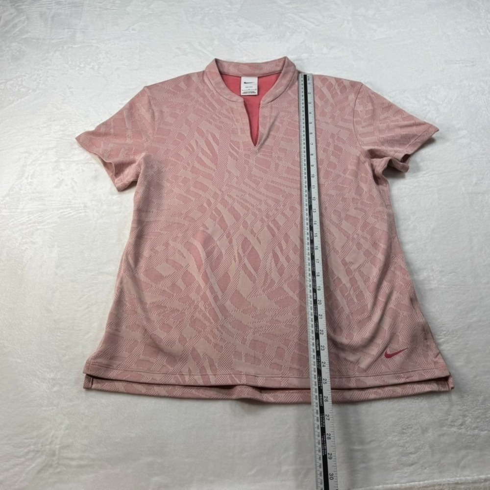 Nike Dri-Fit Victory Jacquard Women's Golf Polo Pink - Size Large - DA3261-603 - Picture 4 of 5